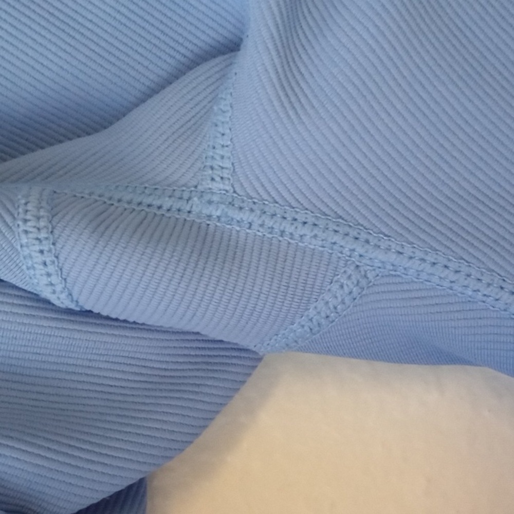 Wilo Ribbed Blue Athletic Yoga Legging Size S/ M - Picture 3 of 8